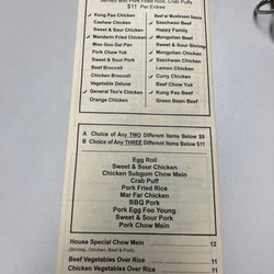 Menu lunch