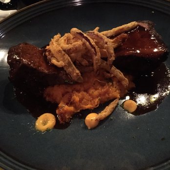 Cabernet Grill - Short ribs with sweet potato mash - yum!! - Seafood Near Me - Fredericksburg, Texas