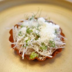 Gastrologik - 05/25/18 Gastrologik - Raw Shrimp from Smogen with Jerusalem Artichoke, Horseradish