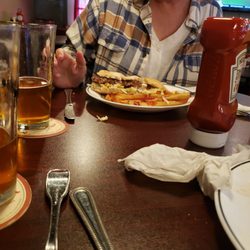 The Place Downtown - My wife is mesmerized by the grub.