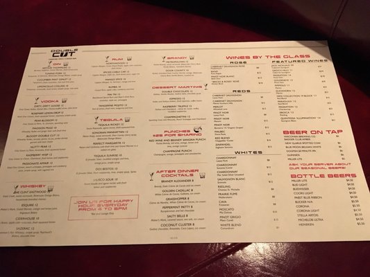 Menu photo 1 Double Cut Steak House Wisconsin Dells, WI
