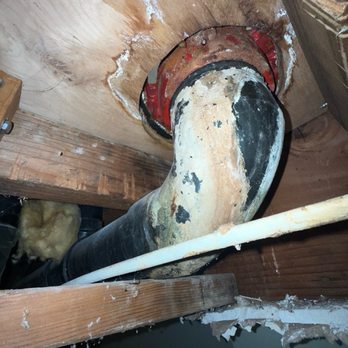 Plumber XP - Underside of flange with failed double stacked wax ring done by previous contractor. - Plumbing Near Me - La Habra, California Plumber XP - Underside of flange with failed double stacked wax ring done by previous contractor. - Plumbing Near Me - La Habra, California