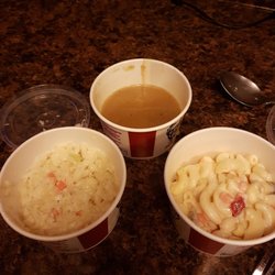 KFC - The grand unboxing of the sides from a 12 Piece "Feast". We opened them to this...
