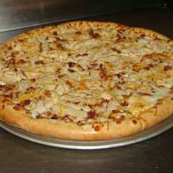 Portland Party Store - Chicken, Bacon, and Ranch Pizza. Very popular!