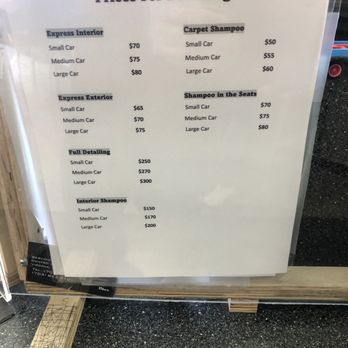 Flagship Carwash - Prices for detailing. The mini detail has increased. - Car Wash Near Me - Springfield, Virginia