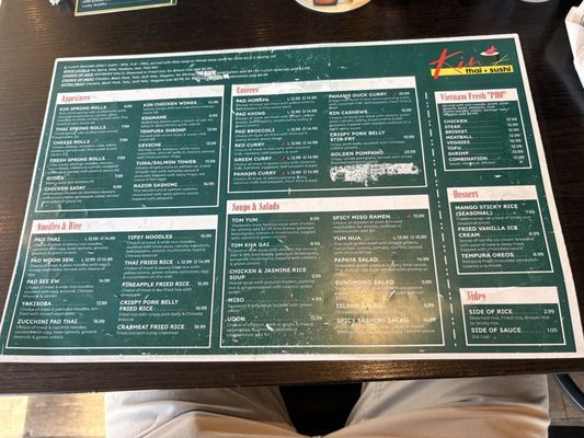 Menu photo 2 Kin Thai & Sushi San Antonio, TX