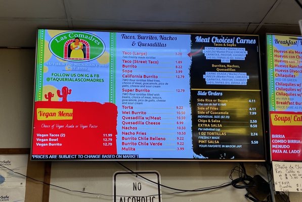Menu photo 2 Taqueria Las Comadres La Mirada, CA Menu photo 2 Taqueria Las Comadres La Mirada, CA