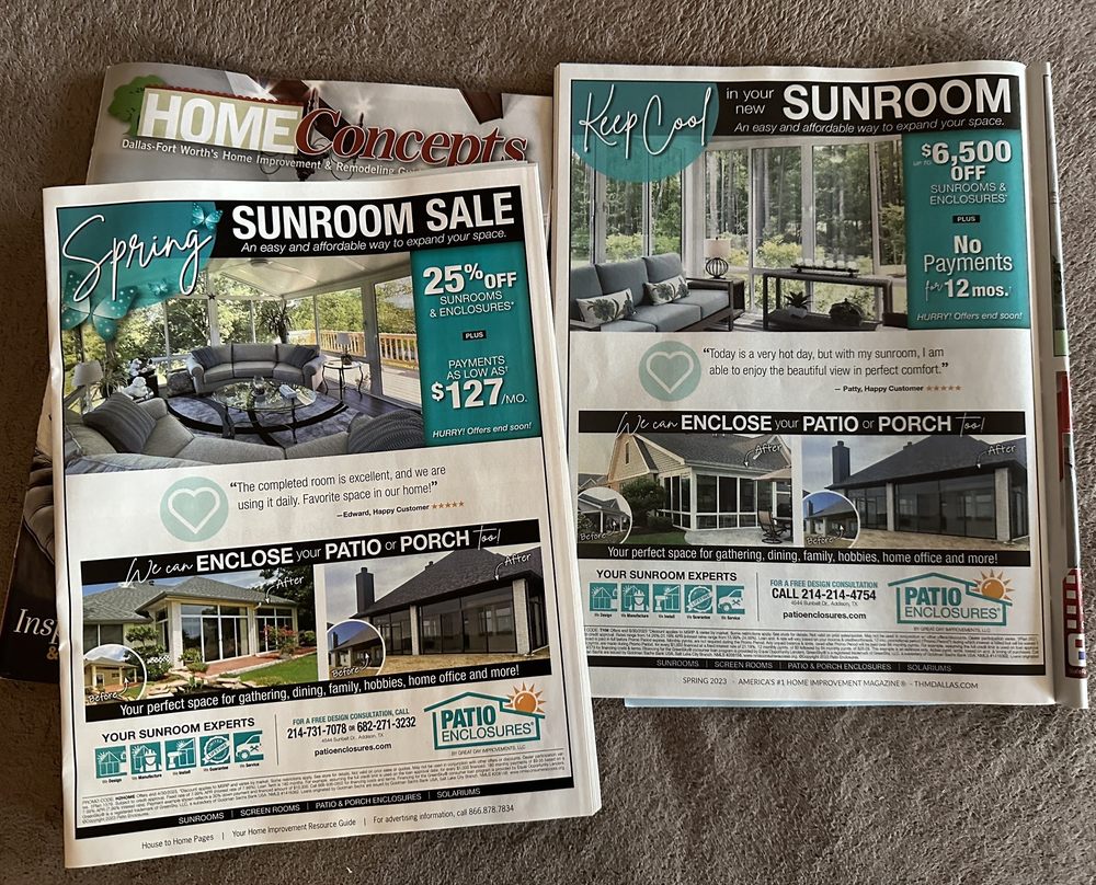 PATIO ENCLOSURES Updated October 2024 Addison, Texas General