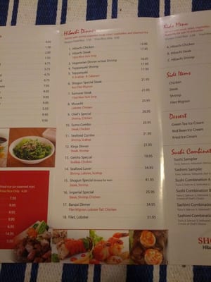 Menu photo 4 Shogun In Greenville Greenville, TX