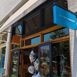 Front door. The balloons were for their summer sale event