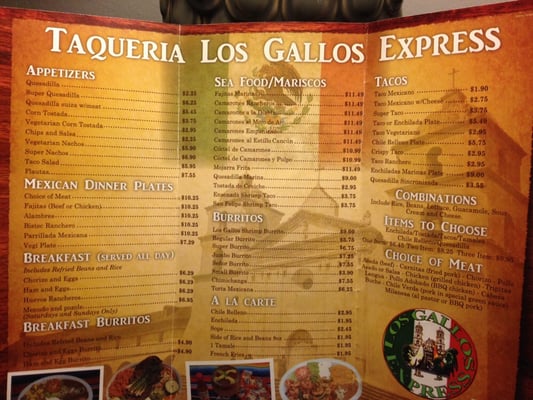 Menu photo 8 Taqueria Los Arcos Concord, CA