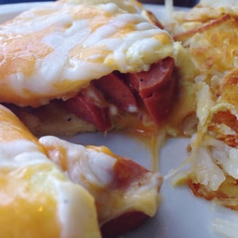 Breakers Breakfast, Brunch & Lunch - Hot Links and Cheese Omelet w/ home fries and toast for $11.95 - Breakfast & Brunch Near Me - Pacifica, California Breakers Breakfast, Brunch & Lunch - Hot Links and Cheese Omelet w/ home fries and toast for $11.95 - Breakfast & Brunch Near Me - Pacifica, California
