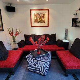 'New" couch, seats and ottoman