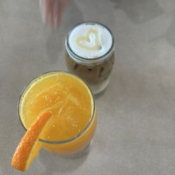 Querencia Brunch Restaurant - Orange Juice & Vanilla Latte