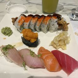 Spider Roll and nigiri