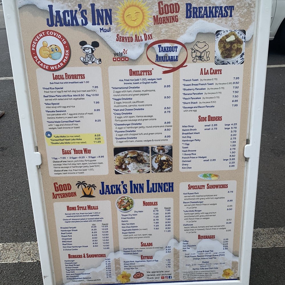 Jack's Inn - Breakfast & Brunch Near Me - Kahului, Hawaii Jack's Inn - Breakfast & Brunch Near Me - Kahului, Hawaii