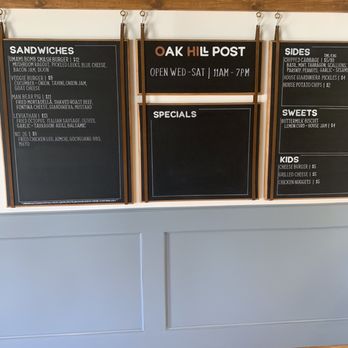 Oak Hill Post - Menu - New American Near Me - Pittsburgh, Pennsylvania