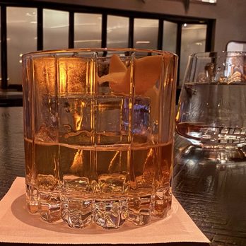 Stubborn Seed - Stubborn Seed Old Fashioned - The ice cube is perfectly clear and looks magical when submerged into the drink. - New American Near Me - Las Vegas, Nevada Stubborn Seed - Stubborn Seed Old Fashioned - The ice cube is perfectly clear and looks magical when submerged into the drink. - New American Near Me - Las Vegas, Nevada