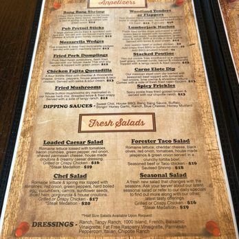 The Forester Pub - Menu 4/2026 - Pubs Near Me - Lincoln, Maine The Forester Pub - Menu 4/2026 - Pubs Near Me - Lincoln, Maine