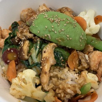 Flower Child - Teriyaki Shrimp & Avocado - Salad Near Me - Del Mar, California Flower Child - Teriyaki Shrimp & Avocado - Salad Near Me - Del Mar, California
