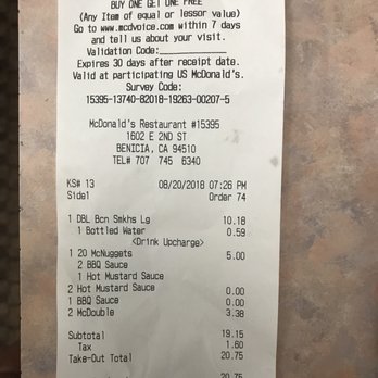 McDonald's - Fast Food Near Me - Benicia, California