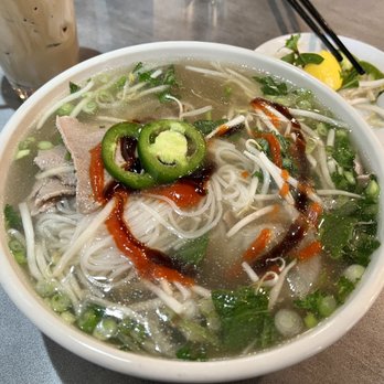 Booboo Pho - Large steak pho dressed up - Vietnamese Near Me - Montgomery Village, Maryland