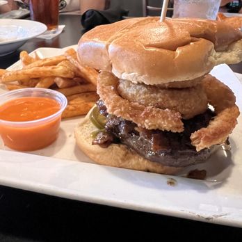 Sinclair's Restaurant - The Bacon Jam Burger: fantastic! - American Near Me - Blue Springs, Missouri Sinclair's Restaurant - The Bacon Jam Burger: fantastic! - American Near Me - Blue Springs, Missouri