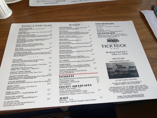 Menu photo 7 Tick Tock Diner Clifton, NJ