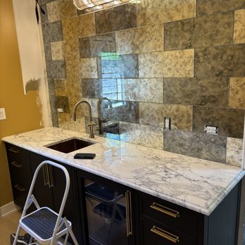 Mitchell Handyman Chicago - A beautiful wine bar we installed with antique glass mirrors! - Handyman Near Me - Glenview , Illinois Mitchell Handyman Chicago - A beautiful wine bar we installed with antique glass mirrors! - Handyman Near Me - Glenview , Illinois