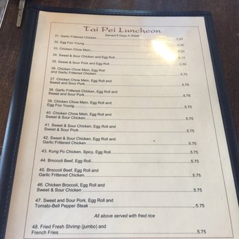Tai Pei - Lunch Chinese style! - Chinese Near Me - Warr Acres, Oklahoma Tai Pei - Lunch Chinese style! - Chinese Near Me - Warr Acres, Oklahoma