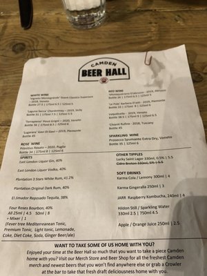 Menu photo 5 Camden Town Brewery London, XGL Menu photo 5 Camden Town Brewery London, XGL