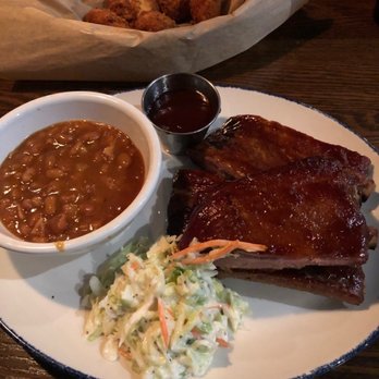 Boulevard Grill - Dry Rubbed Pork Ribs with Baked Beans & Coleslaw - American Near Me - Kansas City, Missouri Boulevard Grill - Dry Rubbed Pork Ribs with Baked Beans & Coleslaw - American Near Me - Kansas City, Missouri