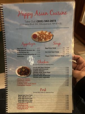 Menu photo 1 Happy Asian Cuisine Albuquerque, NM Menu photo 1 Happy Asian Cuisine Albuquerque, NM