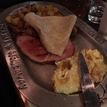 Dick's Hideaway - The Westerner breakfast plate-- eggs, potatoes, ham, sausage, and bacon. Tortilla instead of toast. - Breakfast & Brunch Near Me - Phoenix, Arizona