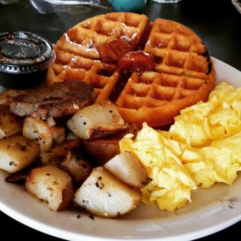 District 7 Grill - Waffle with eggs & potatoes - Breakfast & Brunch Near Me - Houston, Texas District 7 Grill - Waffle with eggs & potatoes - Breakfast & Brunch Near Me - Houston, Texas