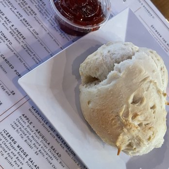 Biscuits and Bourbon - Biscuit with strawberry jam - New American Near Me - Henderson, Nevada Biscuits and Bourbon - Biscuit with strawberry jam - New American Near Me - Henderson, Nevada