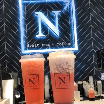 N7 Draft Tea and Coffee - Left: strawberry hussle $4.50 Right: great gatsby $4.50 - Coffee & Tea Near Me - San Jose, California N7 Draft Tea and Coffee - Left: strawberry hussle $4.50 Right: great gatsby $4.50 - Coffee & Tea Near Me - San Jose, California