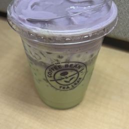 Iced Ube Coconut Cream Matcha Latte, delicious!