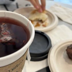 Colette Bakery - Blueberry Hibiscus Tea & Chocolate Croissant so good, my son consumed in a matter of seconds