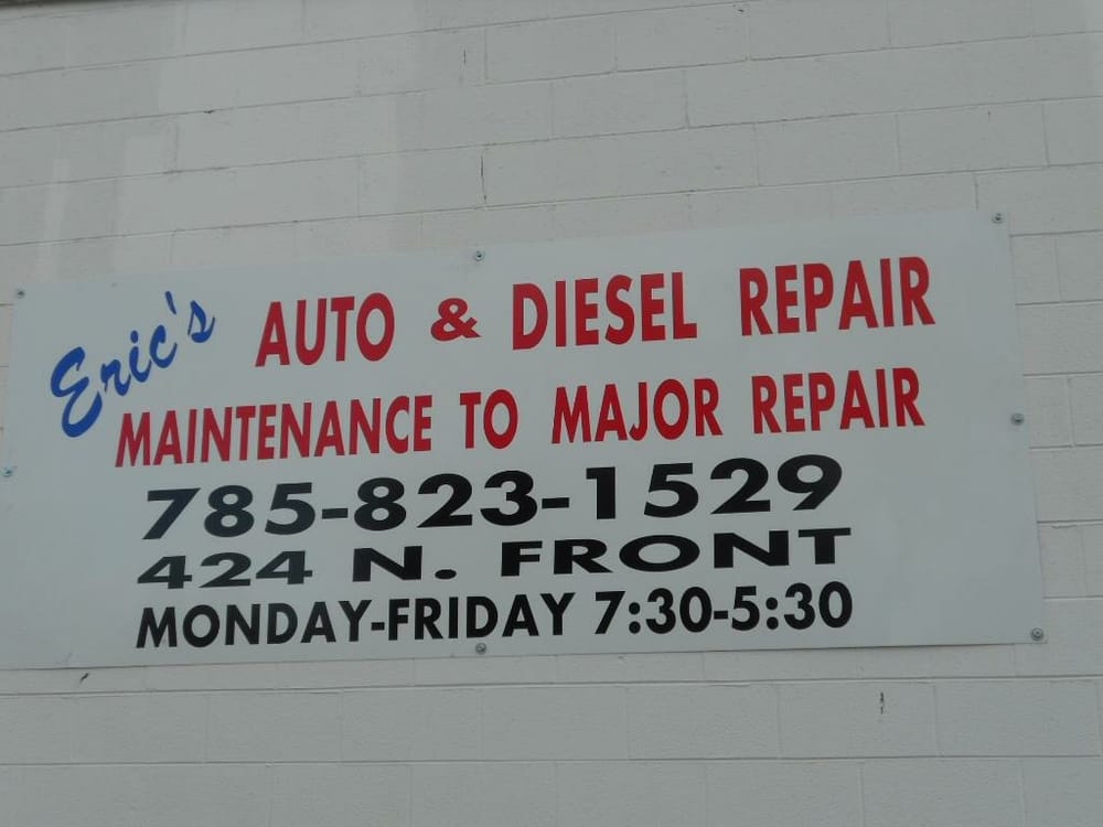 ERIC’S AUTO & DIESEL REPAIR Updated September 2024 424 N Front St, Salina, Kansas Auto