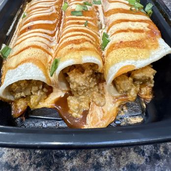 Fed Up Kitchen - Turkey sweet potato enchiladas! Absolutely delicious! Another week of delicious food! - Food Delivery Services Near Me - Meridian, Idaho Fed Up Kitchen - Turkey sweet potato enchiladas! Absolutely delicious! Another week of delicious food! - Food Delivery Services Near Me - Meridian, Idaho