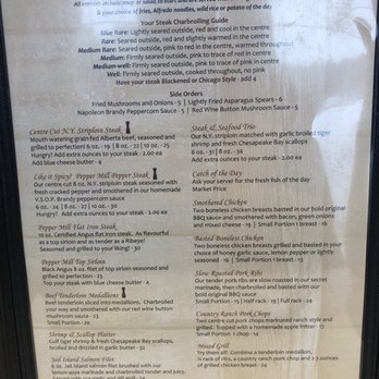 The Pepper Mill Steak and Pasta House - Menu page two. - Steakhouses Near Me - Minden, Ontario The Pepper Mill Steak and Pasta House - Menu page two. - Steakhouses Near Me - Minden, Ontario
