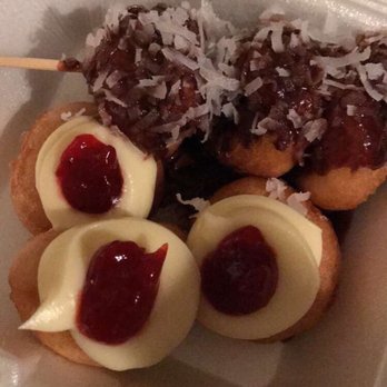 Meaney's Mini Donuts - Cheesecake and chocolate with coconut - Donuts Near Me - Sarasota, Florida Meaney's Mini Donuts - Cheesecake and chocolate with coconut - Donuts Near Me - Sarasota, Florida