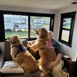 River Place Campground & Bait Shop - Golden girls love camping here
