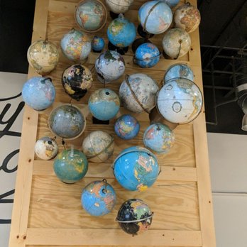 505 Central Food Hall - Different sized globes wall - Food Court Near Me - Albuquerque, New Mexico