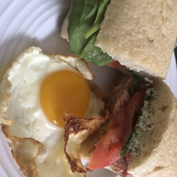 Uptown Cafe - Smoked Salmon on Ciabatta Roll and fried 1 Egg Breakfast - Cafes Near Me - Tallahassee, Florida Uptown Cafe - Smoked Salmon on Ciabatta Roll and fried 1 Egg Breakfast - Cafes Near Me - Tallahassee, Florida