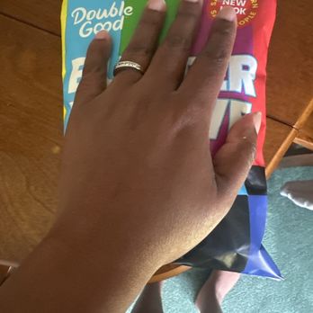 Double Good - My normal size hand on this popcorn bag $11 - Popcorn Shops Near Me - Burr Ridge, Illinois Double Good - My normal size hand on this popcorn bag $11 - Popcorn Shops Near Me - Burr Ridge, Illinois