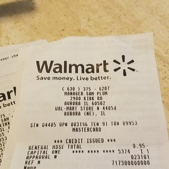 Walmart Supercenter - Check your receipts - Grocery Near Me - Aurora, Illinois Walmart Supercenter - Check your receipts - Grocery Near Me - Aurora, Illinois