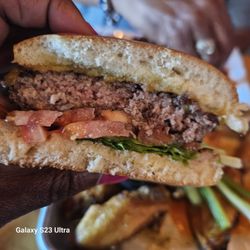 Decent People Taproom - Basic cheeseburger with yellow and white cheddar.  Pretty dry