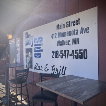 Bayside Bar & Grill - a sign for bayside - Cheesesteaks Near Me - Walker, Minnesota